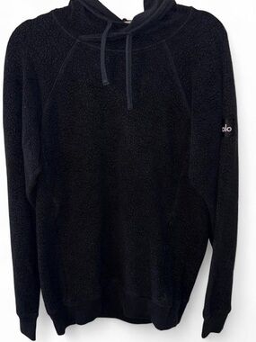 Alo Yoga Sherpa black hoodie Size L